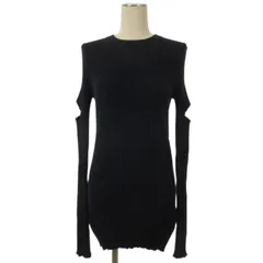 エムエムシックス メゾンマルジェラ MM6 Maison Margiela リブニット ワンピース チュニック 長袖 ネイビー XS ■GY74のサムネイル