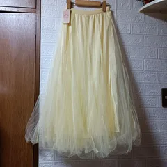 clear★新品★二重チュールフレアスカート／イエローのサムネイル