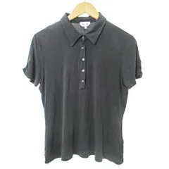 マックスマーラ MAX MARA 白タグ ストレッチ ポロシャツ カットソー 半袖 XL 黒 1028 IBO81のサムネイル