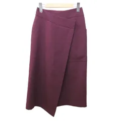 ルシェルブルー LE CIEL BLEU 美品 ラップスカート 巻きスカート ストレッチ 36 約S エンジ 0315のサムネイル