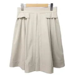 フォクシーニューヨーク FOXEY NEW YORK RAINY キャリアフレアスカート ギャザー ひざ丈 42 約L ベージュ 系 30221 IBO84 1122のサムネイル