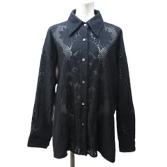 フレイアイディー FRAY I.D 美品 21SS パネルレースオーバーシャツ 総レース オーバーサイズ 長袖 0 約S 黒 ブラック FWFB211011 IBO87 0207のサムネイル