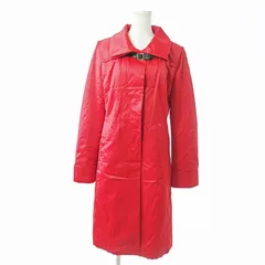 エスカーダ ESCADA スタンドカラーコート 中綿 無地 ロング丈 36 赤 レッド 0226 ■GY09のサムネイル