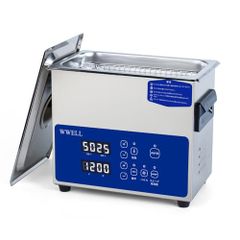 Commercial-grade 3L Tabletop Ultrasonic Cleaner with 28/40kHz Sweep Frequency and Automatic Mode for Glasses, Dentures, Watches, and Accessories. Features a Touch Panel, Heating Function, and Vacuum Cleaning. Includes Japanese Instruction Manual. (so 44c0f51d)