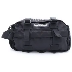 SUPREME (シュプリーム) 19AW Waist Bag ロゴ刺繍 ウエストバッグ ブラックのサムネイル