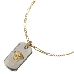 VERSACE (ヴェルサーチ) メデューサロゴプレート ネックレス シルバー/ゴールドのサムネイル