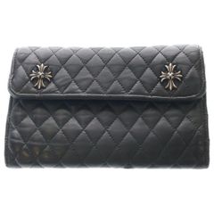 CHROME HEARTS キルティング 長財布 ブラッククロムハーツ - メルカリ