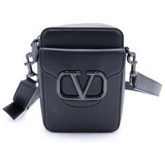 VALENTINO 極美品 黒 2way Vロゴ レザー ハンドバッグ スモール - メルカリ