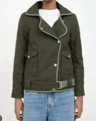 ZADIG&VOLTAIRE ザディグ・エ・ヴォルテール KAWA カーキ コットン ジャケット Mのサムネイル