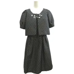 ハロッズ Harrods セットアップ ワンピース 1 黒 ブラック シルバーカラー 半袖 ラウンドネック ビジュー装飾 /NP ■ECD004のサムネイル