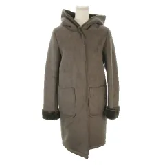 B&Y ユナイテッドアローズ BEAUTY&YOUTH ビューティー&ユース フェイクムートンコート S グレー フーディ 1625-199-3854 /MN1 ■ECA005のサムネイル