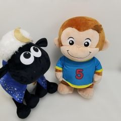 오사루의 조지 봉제인형 BIG 봉제인형 양의 숀 Shaun the Sheep 캐릭터 봉제인형 놀이 경품 정리 판매 인테리어 260414-8A