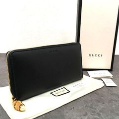 GUCCI☆長財布L字ラウンドファスナーブラックレザー 368232 未使用品