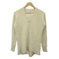 ザディグ エ ヴォルテール ZADIG & VOLTAIRE ニット セーター カシミヤ XS 白 ホワイト Vネック 長袖 リブ編み /MD ■ECA005のサムネイル