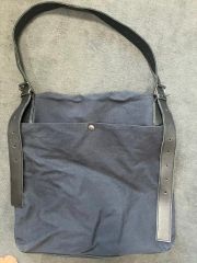 中古】BEAMS ショルダー・トートバッグ 大容量 キャンパス レザー 