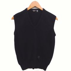 80s CHAPS ラルフローレン ウール ニットベスト 黒 M 日登美製 - メルカリ
