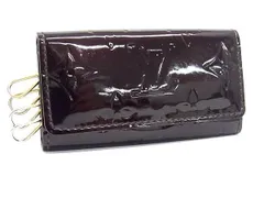 LOUIS VUITTON ルイヴィトン キーケース ミュルティクレ4 M93517 アマラント(パープル系) モノグラムヴェルニ ユニセックス 4連 ゴールド金具 美品