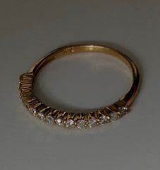 K18 ダイヤモンド 0.32ct メレダイヤ2段リング 13.5号 - メルカリ