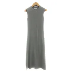 プロポーション ボディドレッシング PROPORTION BODY DRESSING リブニットワンピース ミモレ丈 ノースリーブ ラウンドネック 無地 2 ライトグリーン /YS12