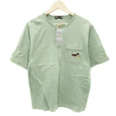ダックス DAKS カットソー 半袖 ヘンリーネック M グリーン 緑 /YM33のサムネイル