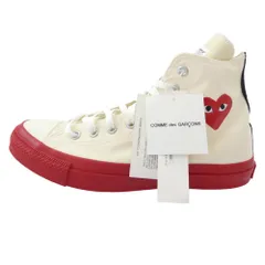 PLAY COMME des GARCONS プレイコムデギャルソン 1CL704 × Converse コンバース Chuck Taylor Hi Black チャックテイラー ハイカットスニーカー ホワイト系 27cm【新古品】【未使用】【中古】のサムネイル