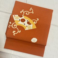岡重 京友禅 九寸名古屋帯 浜ちりめん 未使用品 正絹 HOT147 - メルカリ