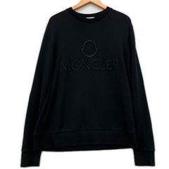 QR鑑定済み MONCLER ブラック クルーネック トレーナー - メルカリ