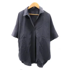 ロペピクニック ROPE Picnic ブラウス カットソー 半袖 スキッパーカラー 38 M ダークグレー /YK24