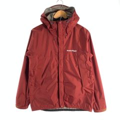mont-bell 赤 ナイロンジャケット S ドローコード テック系 短丈