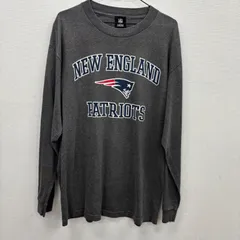 Y687 NFL チャコール New England Patriots  ヴィンテージ長袖Tシャツ アーチ型チームロゴ ライセンス クルーネック アメカジ ストリート 古着卸 アメリカ仕入のサムネイル