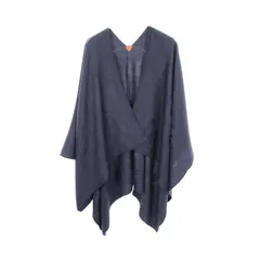 エルメス HERMES ポンチョ New Libris ニューリブリス ストール ケープ カシミヤ シルク ポンチョ レディース Used Aのサムネイル