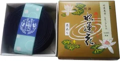Awaji Baikundoのけむりの少ない渦巻きIncense 約12時間 14巻 吊り下げ 吊り糸タイプ 竹炭爽力レモングラス水蓮花 仏壇用 うずまきInc お線香 お香のサムネイル