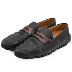 【美品】Berluti ベルルッティ シグネチャーレザーローファー サイズ 8 1/2 メンズ ドライビングシューズ 靴 チャコールグレー 灰色 イタリア製のサムネイル