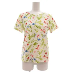 スキャパ SCAPA Tシャツ カットソー 半袖 38 白 ホワイト 花柄 マルチカラー /GVのサムネイル