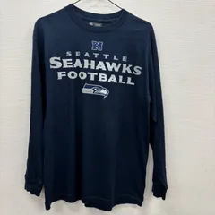 Y689 NFL TEAM M ネイビー シアトル シーホークス ロゴ入り 長袖Tシャツ ロングスリーブ  ナショナル フットボール リーグ 古着卸 アメリカ仕入のサムネイル