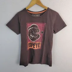 POPEYE ポパイ Tシャツ キャラクタープリント ブラウン レディース Lサイズ 古着 レトロ アメカジのサムネイル
