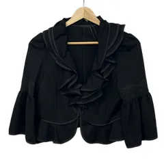 TO BE CHIC(トゥービーシック) ジャケット レディース美品  - 黒 七分袖/フリル/レース/ジップアップ/春/秋のサムネイル