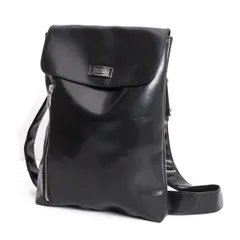 ジャンポールゴルチエJean Paul GAULTIER メタルプレートフラップショルダーバッグ 黒のサムネイル