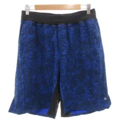 ルルレモン lululemon ショートパンツ ハーフ イージー トレーニングショーツ 総柄 紺 ネイビー 黒 ブラック /GVのサムネイル