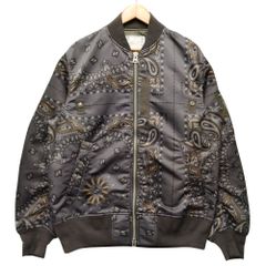 sacai バンダナ柄 MA-1 ジャケット 23-03150M タグあり - メルカリ