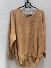 ☆98☆ any FAM Vネック　薄手ニット　黄土色　オンワード　Lot.6888890のサムネイル