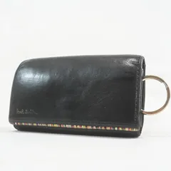 Paul Smith ポールスミス 4連キーケース キーリング付き ブラック系 マルチカラーストライプ 小物