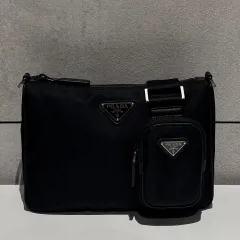 正規品/OS PRADA プラダ 三角ロゴ ナイロン テスート メッセンジャーバッグ