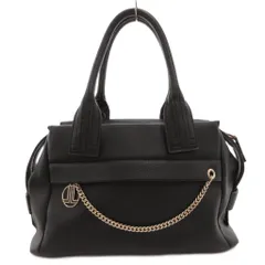 ランバン LANVIN 2WAY ハンドバッグ ショルダー 手提げ 斜め掛け ロゴ レザー チェーン 黒  ブラック /FFのサムネイル