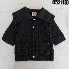 JUICY COUTURE ジューシークチュール ブラック ニット カーディガン 半袖 S 0521のサムネイル