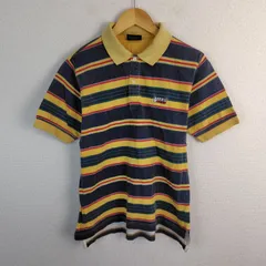 90s VANS バンズ ポロシャツ ボーダー  ロゴワッペン マルチカラー M メンズ 古着 レトロ ストリートのサムネイル