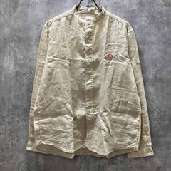 極美品♦︎DANTON フランダースリネン バンドカラーシャツ 白 38