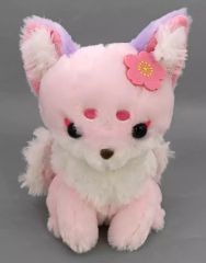 ちょコンとキツネ九尾花夜行JB いちごだいふく 28cm ピンク ぬいぐるみ