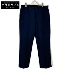 MONCLER　モンクレール　19年製 ネイビー ウール PANTALONE SPORTIVO ロールアップスラックスパンツ　48のサムネイル