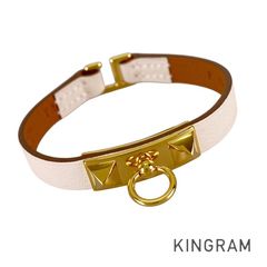 エルメス レザーブレスレット「リヴァル・ミニ」 ローズ・アザレ 美品 